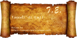 Tasnádi Emil névjegykártya