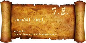 Tasnádi Emil névjegykártya