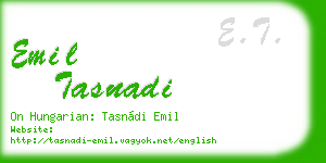 emil tasnadi business card